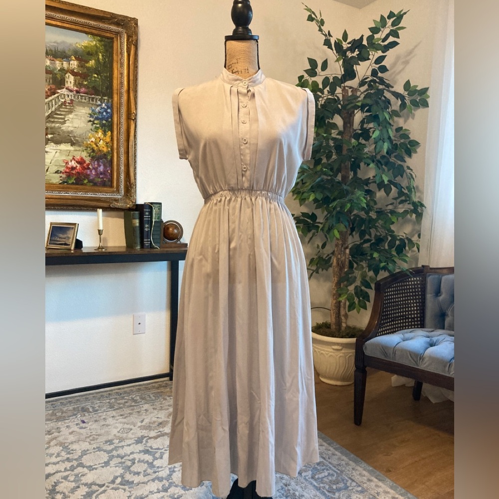 OUZHUONI Stylish Light Gray Dress